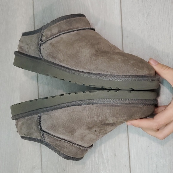 Ugg Australia Women Leather Sheepskin Clogs platform Slippers shoes sz 7 - Picture 12 of 13